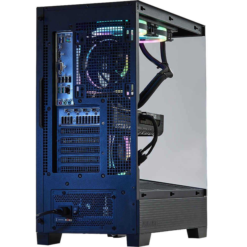 Sistem Desktop PC MYRIA STYLE V98W Powered by ASUS, AMD Ryzen 7 7800X3D pana la 5GHz, 32GB, SSD 1TB, NVIDIA GeForce RTX 5070 12GB, Windows 11 Home