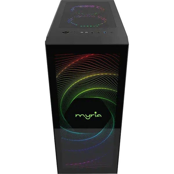 Sistem Desktop Gaming MYRIA Vision V112 Powered by ASUS, Intel Core I5-13400F pana la 4.6GHz, 16GB, SSD 1TB, NVIDIA GeForce RTX 3060 12GB, Ubuntu
