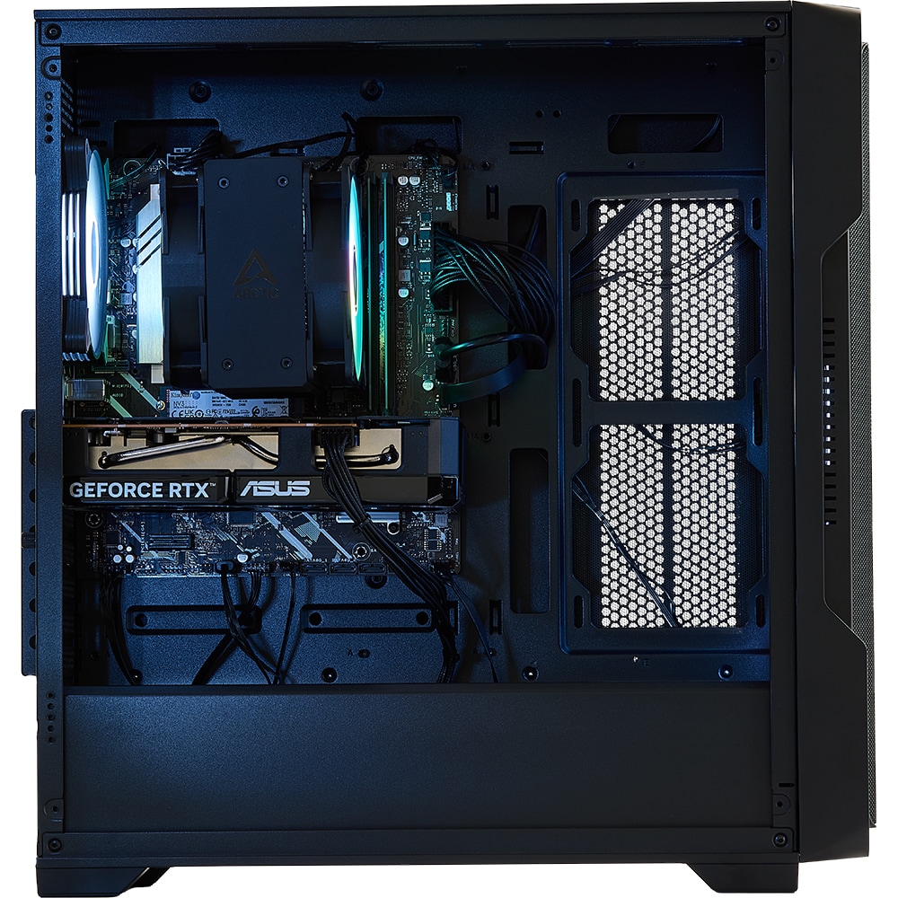 Sistem Desktop Gaming MYRIA Vision V120 Powered by ASUS, Intel Core Ultra 5 225F pana la 4.9GHz, 32GB, SSD 1TB, NVIDIA GeForce RTX 5060 8GB, Ubuntu