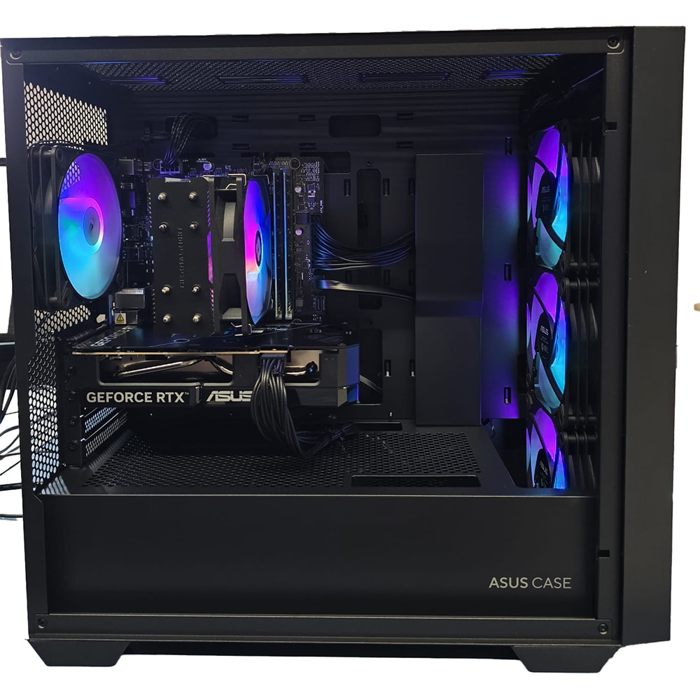 Sistem Desktop MYRIA Vision V122 Powered by ASUS, Intel I5-14400F pana la 4.7GHz, 32GB, SSD 1TB, NVIDIA GeForce RTX 5060 8GB, Ubuntu
