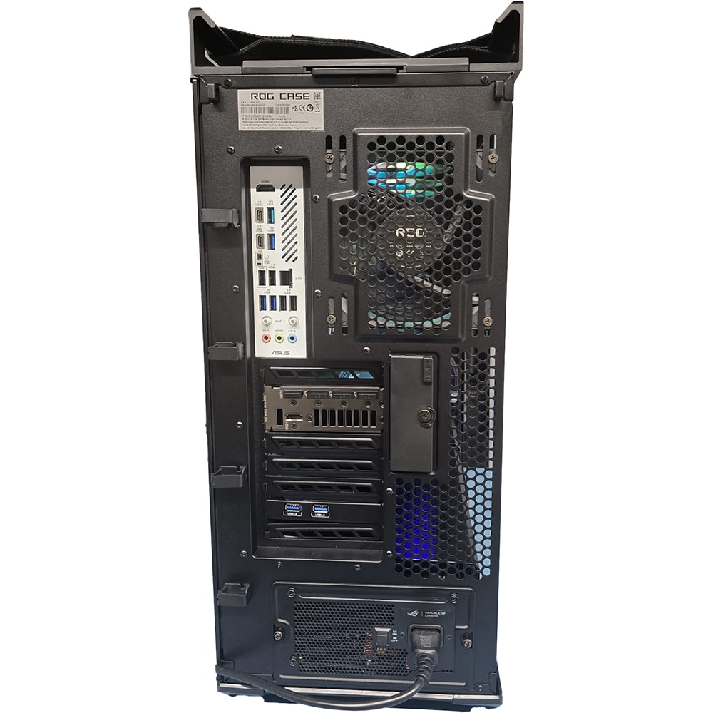 Sistem Desktop Gaming MYRIA Style V101W Powered by ASUS, AMD Ryzen 9 9950X3D pana la 5.7GHz, 32GB, SSD 2TB, NVIDIA GeForce RTX 5090 32GB, Windows 11 Home