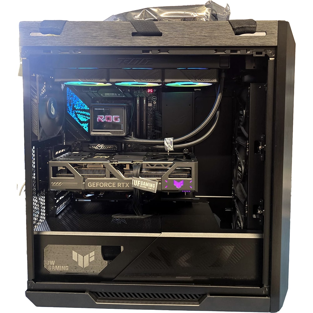 Sistem Desktop Gaming MYRIA Style V101W Powered by ASUS, AMD Ryzen 9 9950X3D pana la 5.7GHz, 32GB, SSD 2TB, NVIDIA GeForce RTX 5090 32GB, Windows 11 Pro