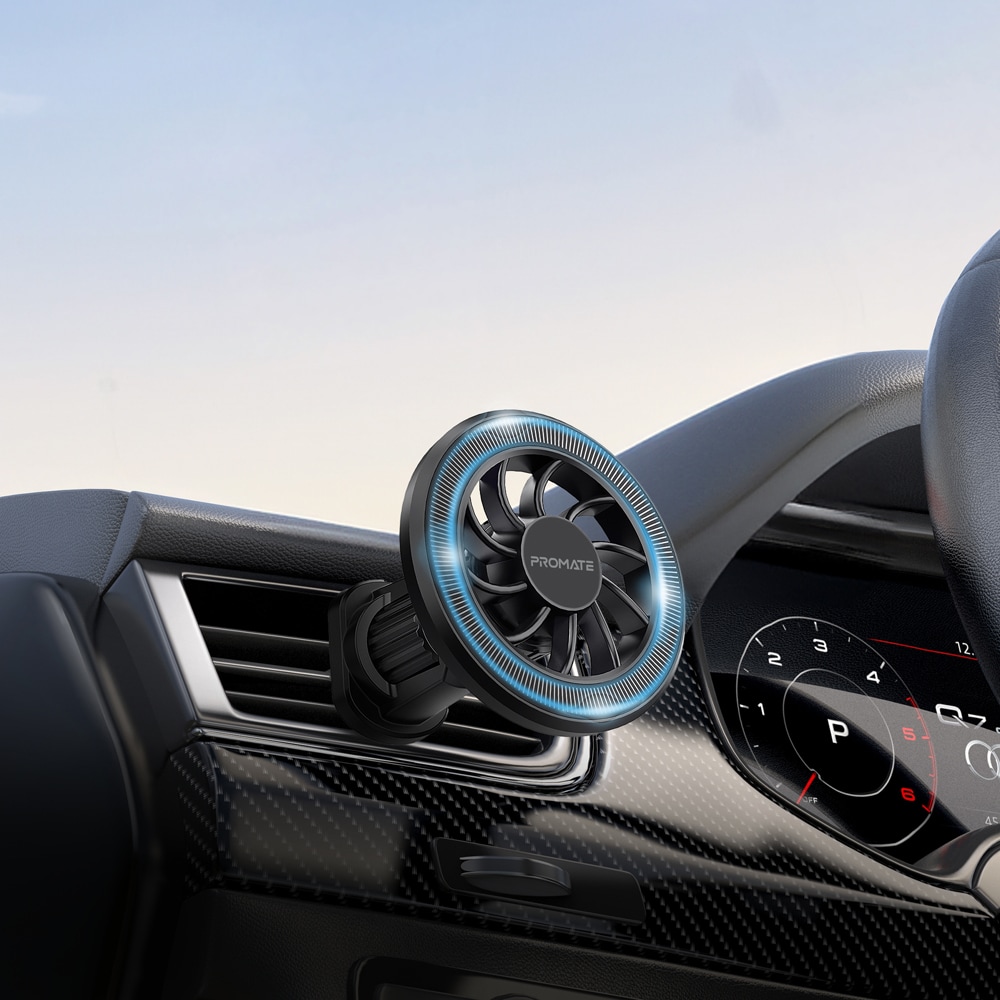 Suport auto universal PROMATE ClipMount, ventilatie, negru