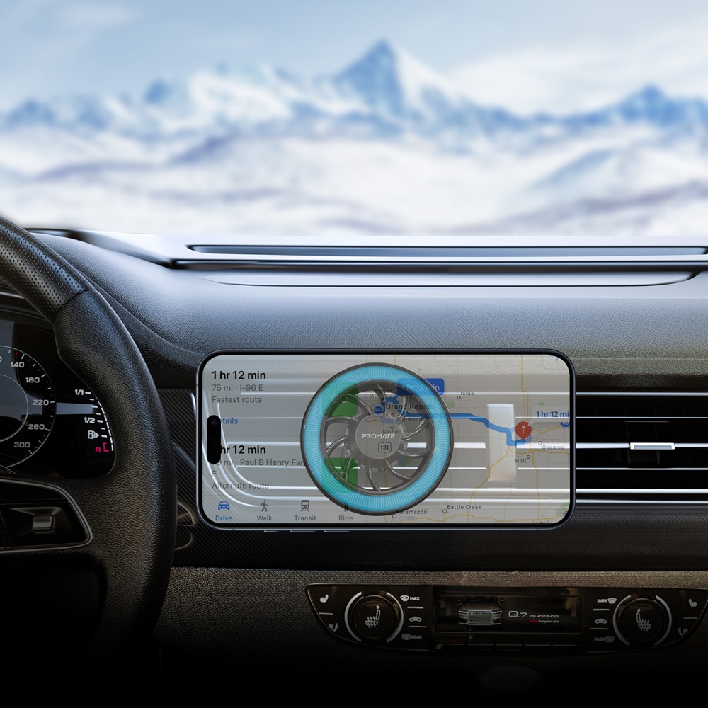 Suport auto universal PROMATE ClipMount, ventilatie, negru