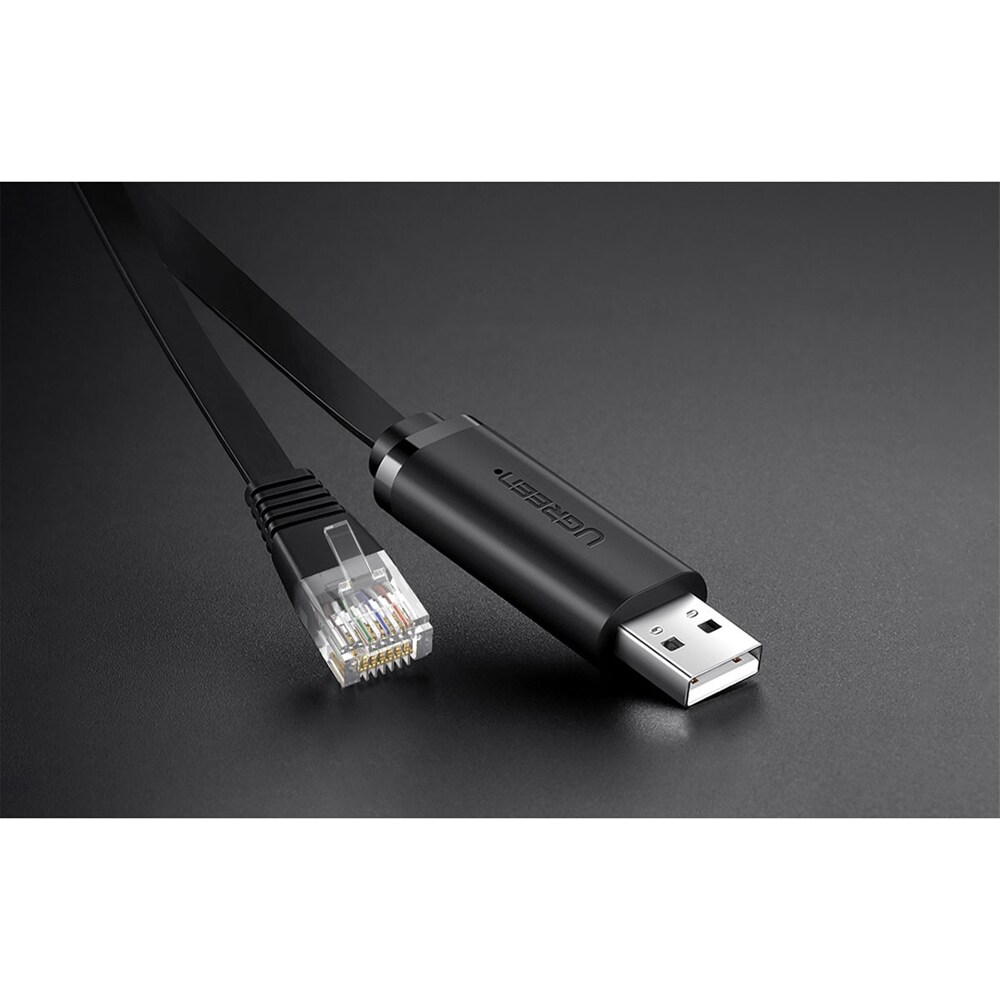 Cablu consola USB 2.0 - RJ45 UGREEN CM204, 1.5m, negru