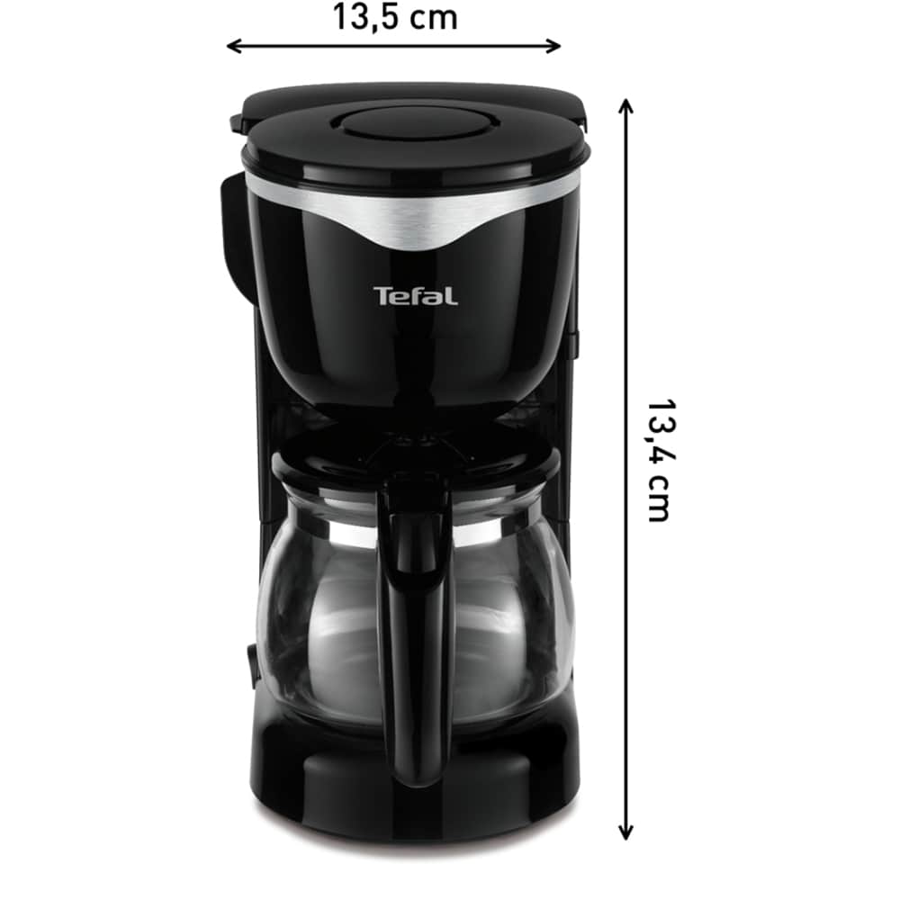 Cafetiera TEFAL Perfectta CM340811, 0.6l, 600W, 6 cesti, negru-argintiu