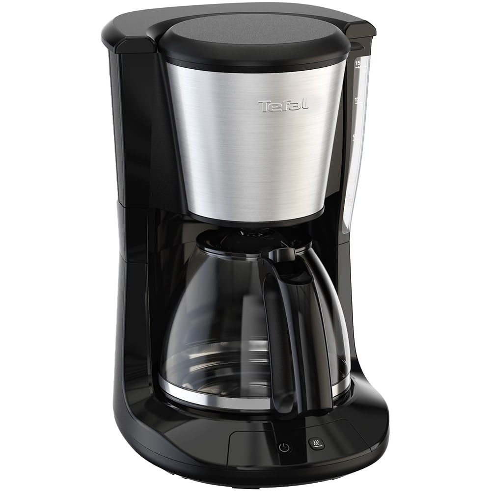 Cafetiera TEFAL Subito CM5S1DE0, 1.25l, 1000W, 15 cesti, negru-argintiu
