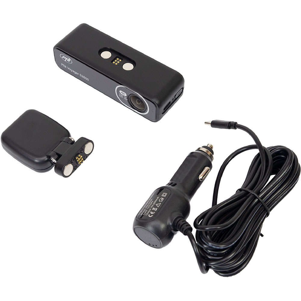 Camera auto DVR PNI Voyager S2600, 4K, Ultra HD, WiFi, G-Senzor