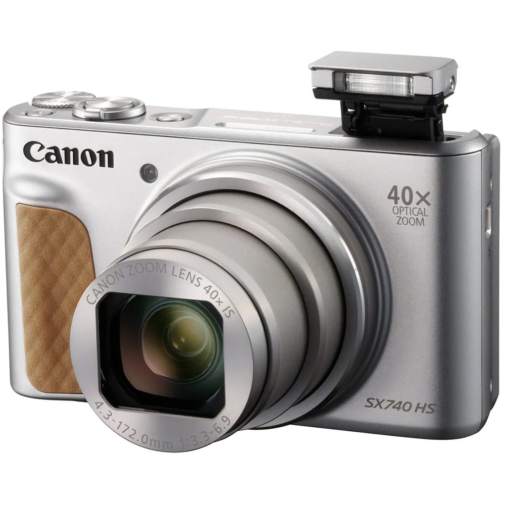 Aparat foto digital CANON PowerShot SX740 HS Lite, 20.3 MP, 4K, Wi-Fi, argintiu