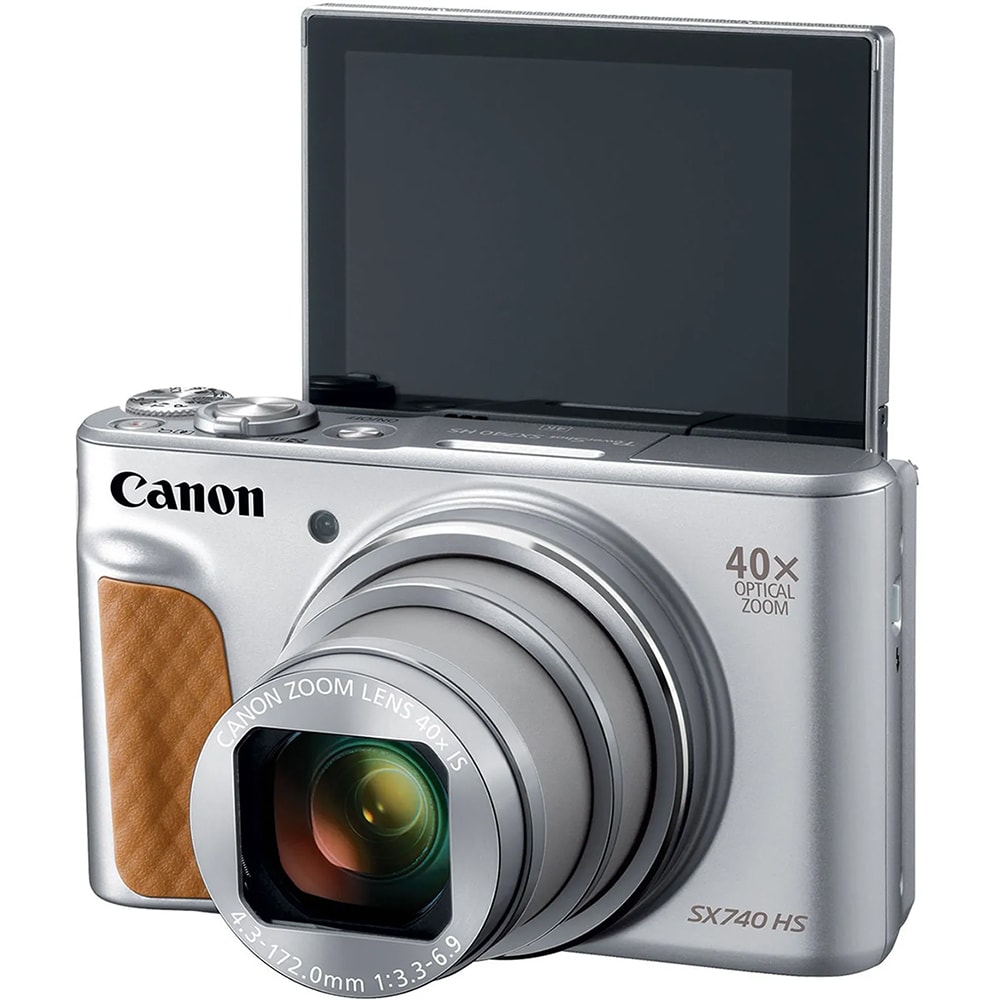 Aparat foto digital CANON PowerShot SX740 HS Lite, 20.3 MP, 4K, Wi-Fi, argintiu