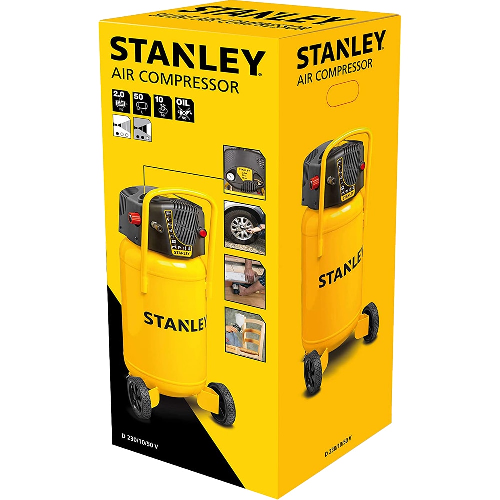 Compresor aer STANLEY D 230/10/50V, Electric, fara ulei, 50 litri, 2 CP, 10 Bar