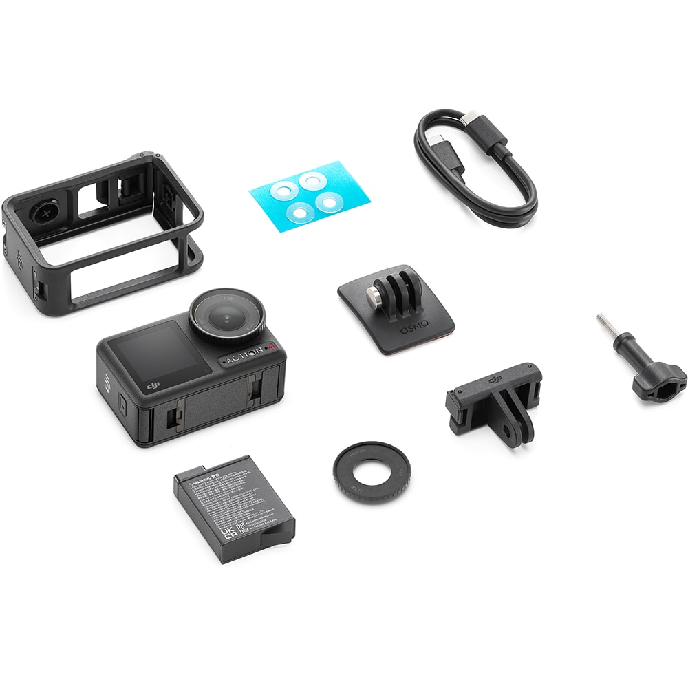 Camera video sport DJI Osmo Action 4 Standard Combo, Wi-Fi, Bluetooth, negru