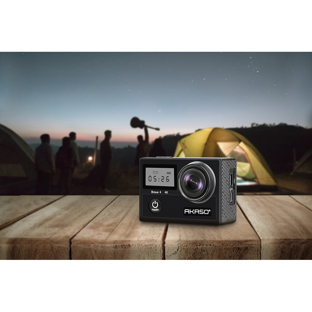 Camera video sport AKASO Brave 4, 4K, Wi-Fi, 20MP, negru