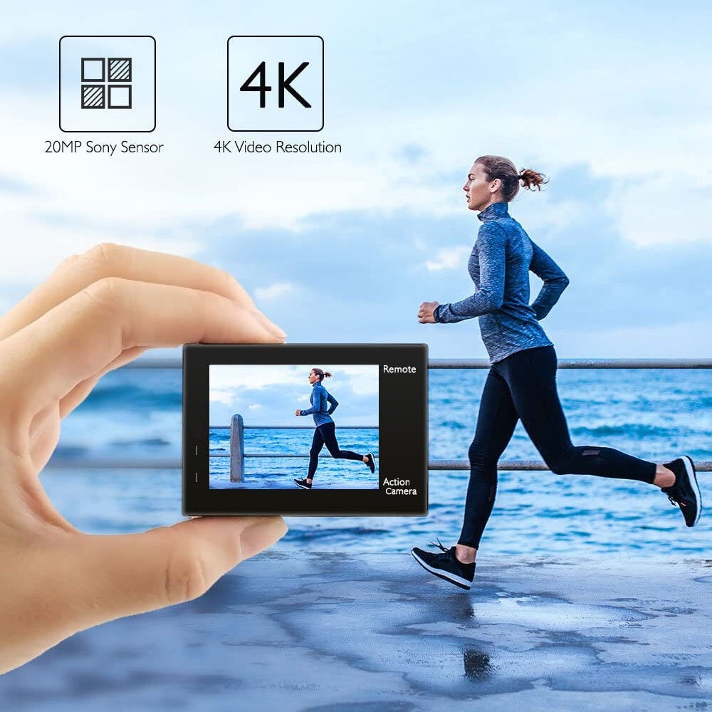 Camera video sport AKASO Brave 4, 4K, Wi-Fi, 20MP, negru