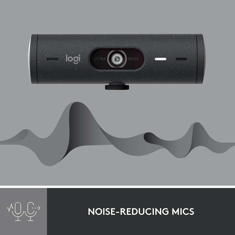 Camera Web LOGITECH Brio 500, Full HD 1080p, negru