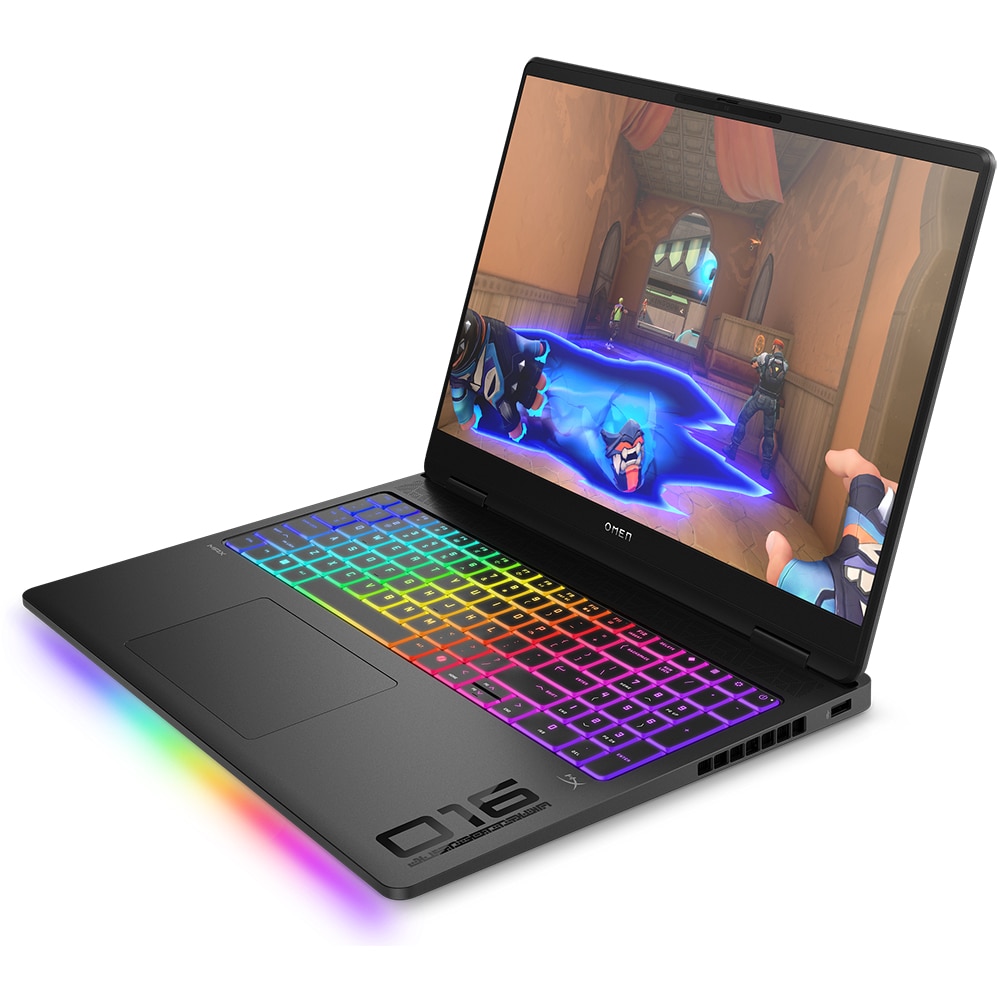 Laptop Gaming HP OMEN MAX 16-ah0098nn, Intel Core Ultra 9 275HX pana la 5.4GHz, 16" WQXGA, 64GB, SSD 2TB, NVIDIA GeForce RTX 5090 24GB, Free DOS, negru