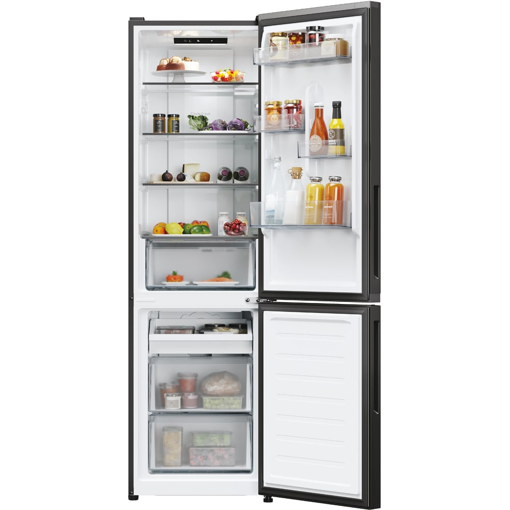 Combina frigorifica CANDY CNCQ2T518EB, No Frost, 279 l, H 182 cm, Clasa E, Wi-Fi, dark inox