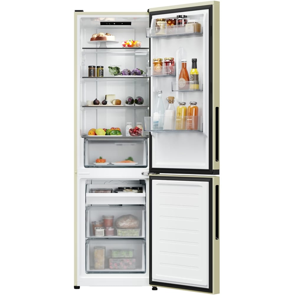 Combina frigorifica CANDY CNCQ2T518EC, No Frost, 279 l, H 182.5 cm, Clasa E, crem
