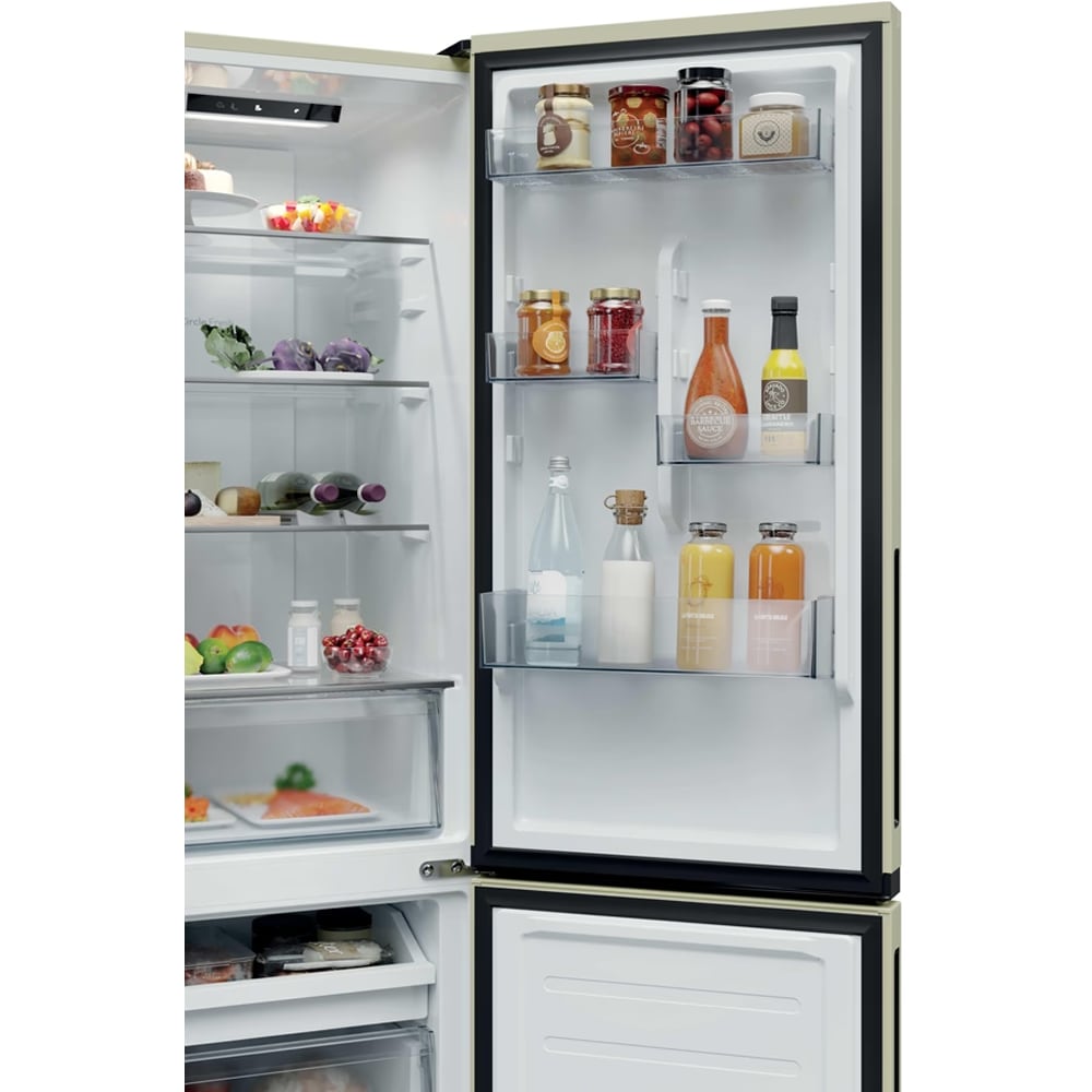 Combina frigorifica CANDY CNCQ2T518EC, No Frost, 279 l, H 182.5 cm, Clasa E, crem