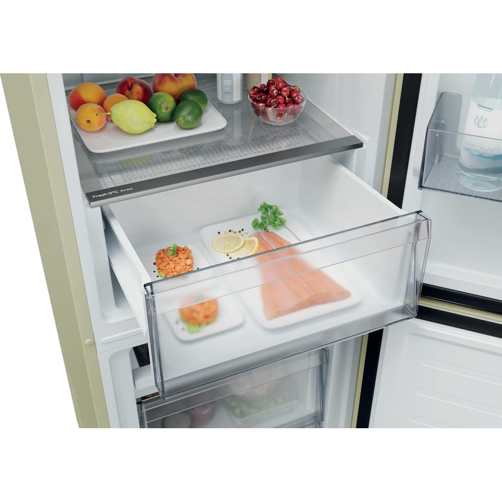 Combina frigorifica CANDY CNCQ2T518EC, No Frost, 279 l, H 182.5 cm, Clasa E, crem