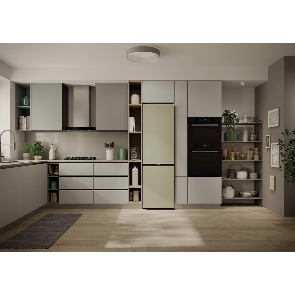 Combina frigorifica CANDY CNCQ2T518EC, No Frost, 279 l, H 182.5 cm, Clasa E, crem