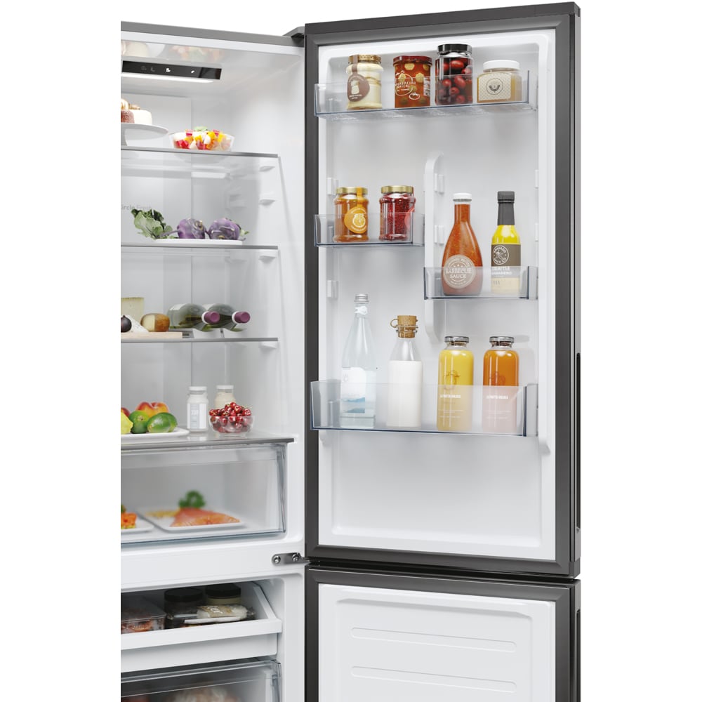Combina frigorifica CANDY CNCQ2T518EX, No Frost, 279 l, H 182 cm, Clasa E, Wi-Fi, inox