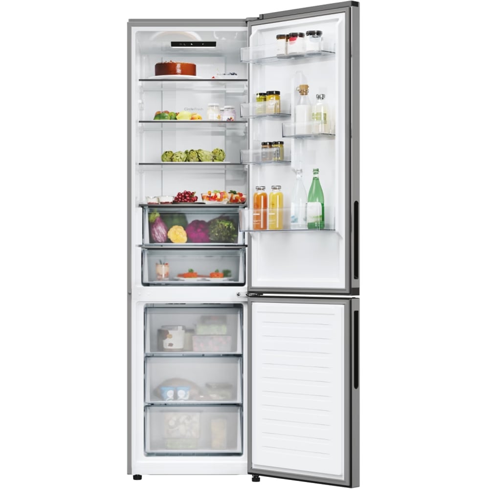 Combina frigorifica CANDY CNCQ2T620CX, No Frost, 409 l, H 205 cm, Clasa C, argintiu