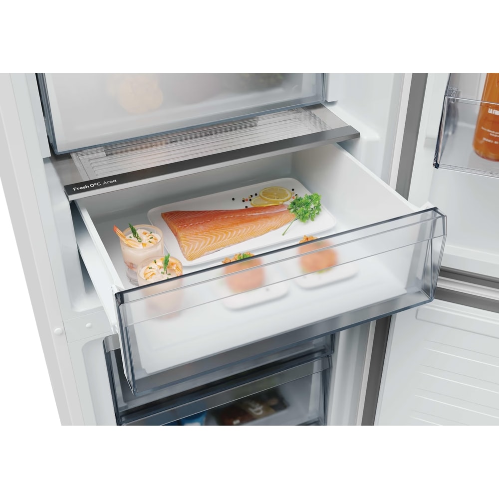Combina frigorifica CANDY CNCQ2T620CX, No Frost, 409 l, H 205 cm, Clasa C, argintiu