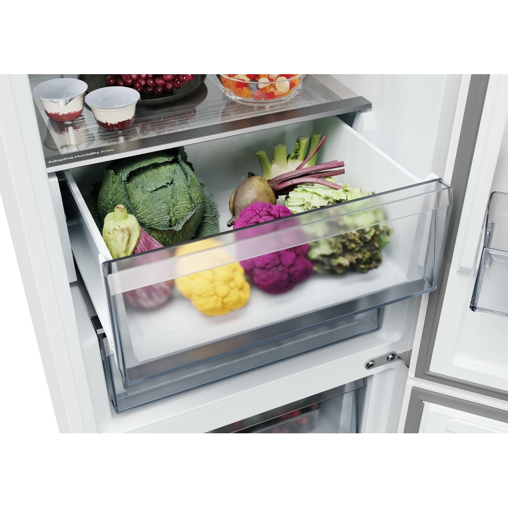 Combina frigorifica CANDY CNCQ2T620CX, No Frost, 409 l, H 205 cm, Clasa C, argintiu