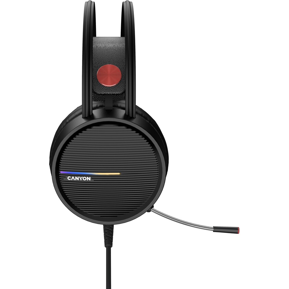 Casti Gaming CANYON Interceptor GH-8A, USB, 3.5mm, stereo, negru