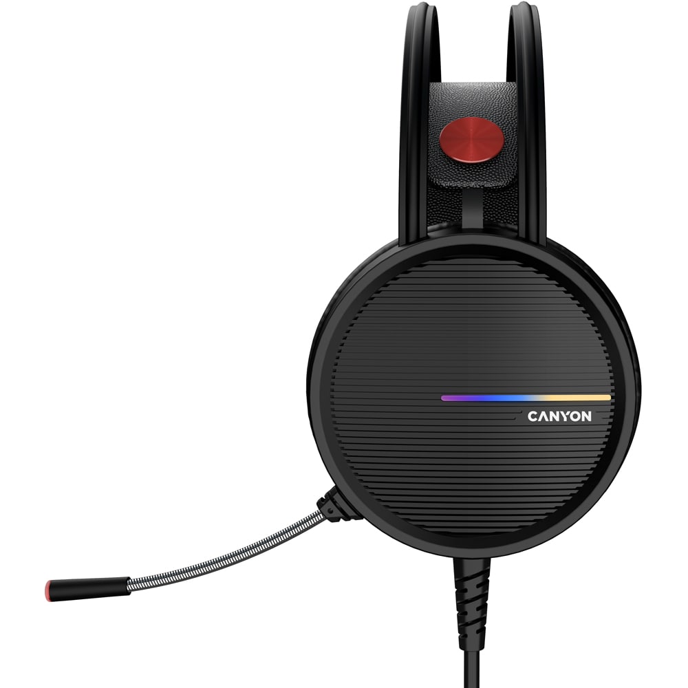 Casti Gaming CANYON Interceptor GH-8A, USB, 3.5mm, stereo, negru