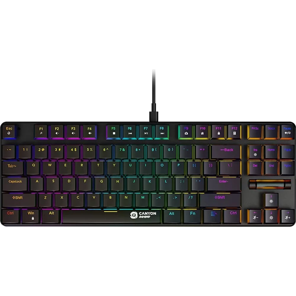 Tastatura Gaming mecanica CANYON Cometstrike TKL GK-50, USB, Layout US, negru