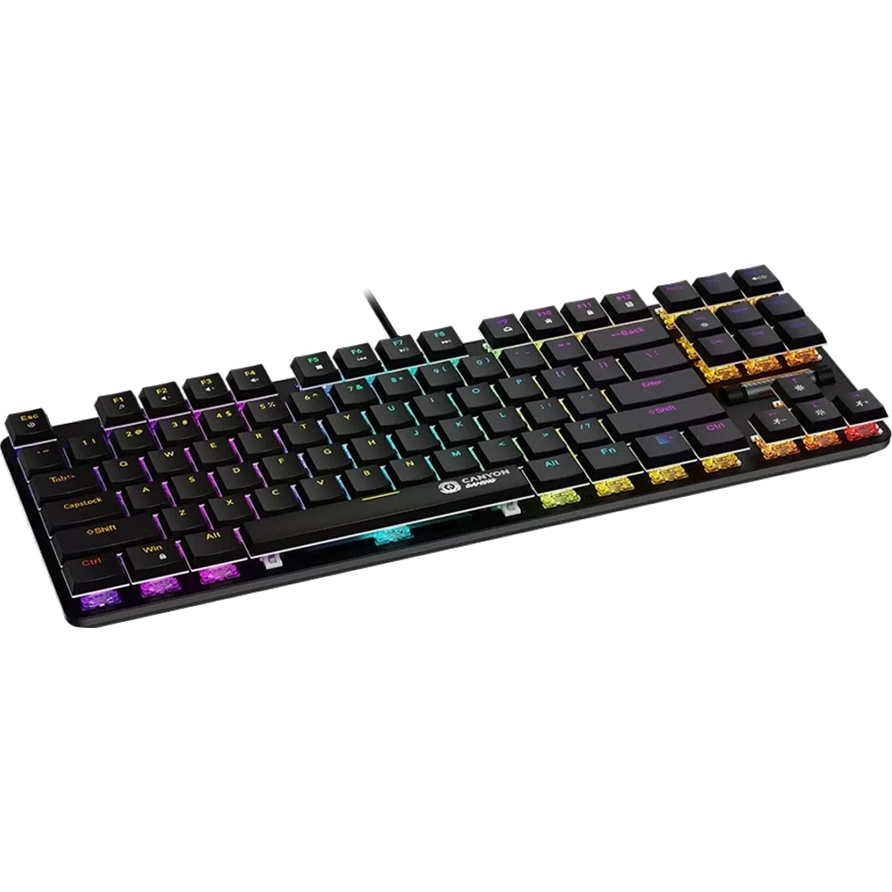 Tastatura Gaming mecanica CANYON Cometstrike TKL GK-50, USB, Layout US, negru