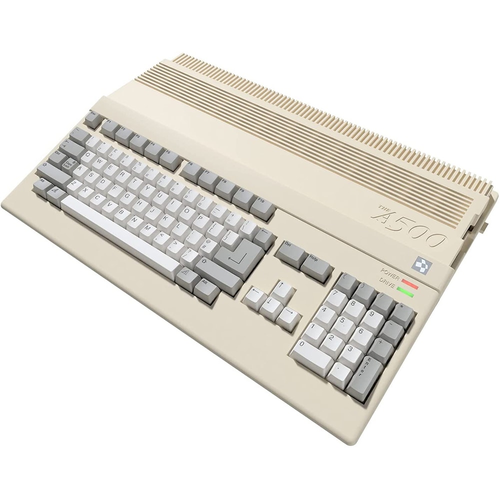 Consola retro AMIGA A500 Mini, 25 jocuri, alb