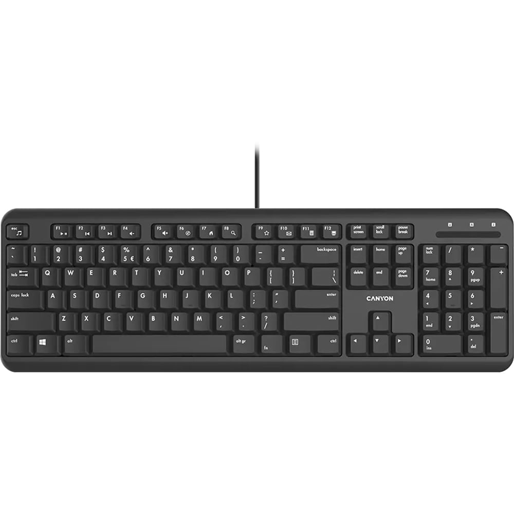 Tastatura mecanica CANYON HKB-20, USB, Layout US, negru