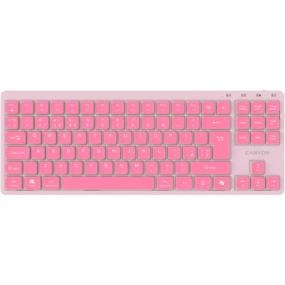 Tastatura mecanica CANYON OnType 10, USB, Layout US, roz