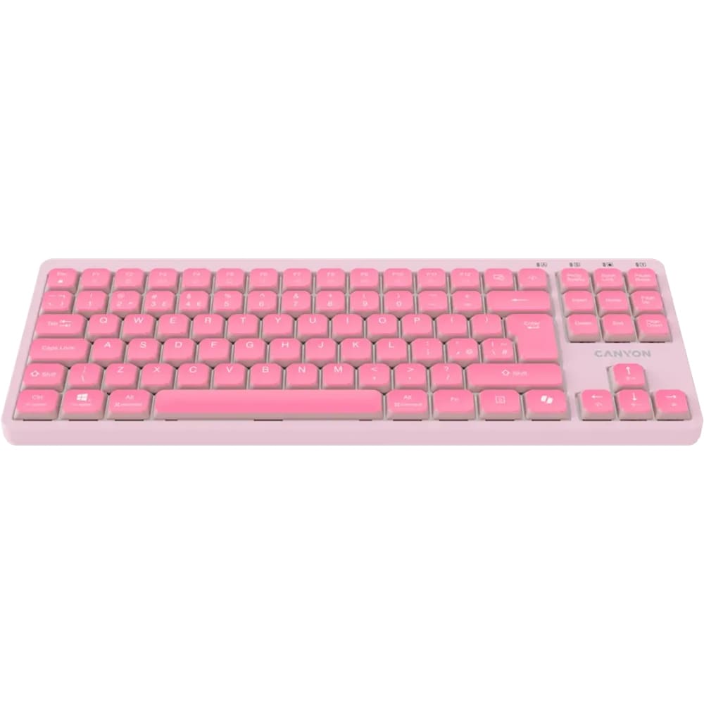 Tastatura mecanica CANYON OnType 10, USB, Layout US, roz