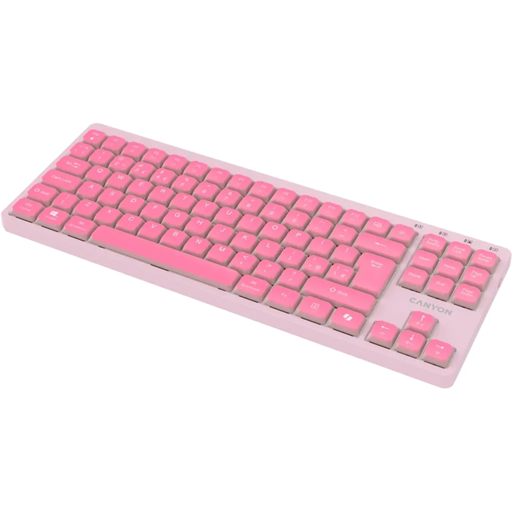 Tastatura mecanica CANYON OnType 10, USB, Layout US, roz