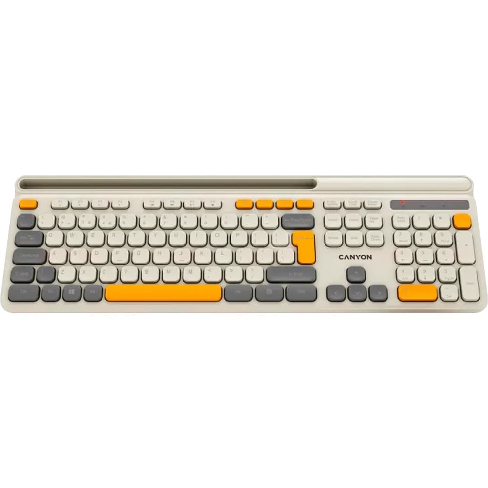 Tastatura Wireless CANYON HKB-W03, USB, Layout US, bej