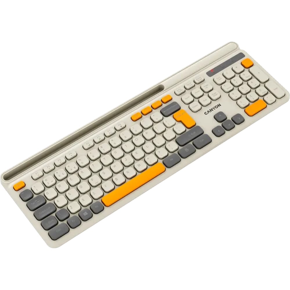 Tastatura Wireless CANYON HKB-W03, USB, Layout US, bej