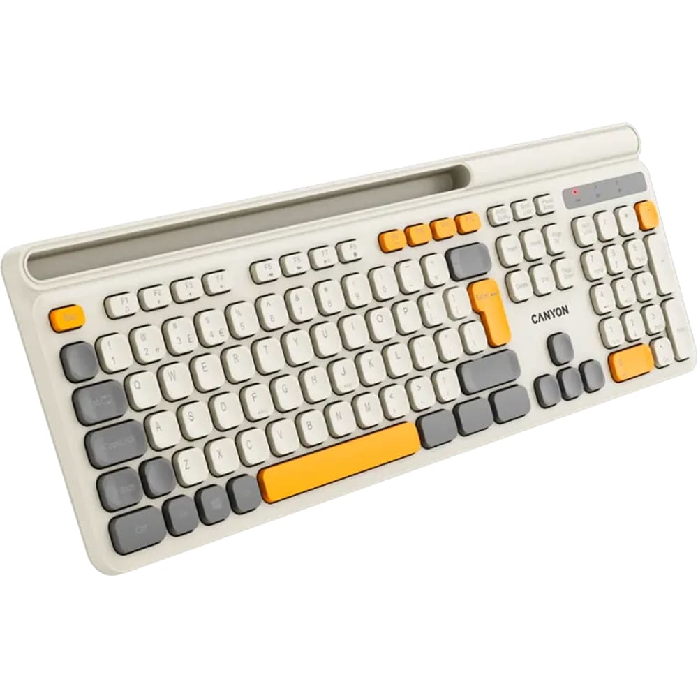 Tastatura Wireless CANYON HKB-W03, USB, Layout US, bej