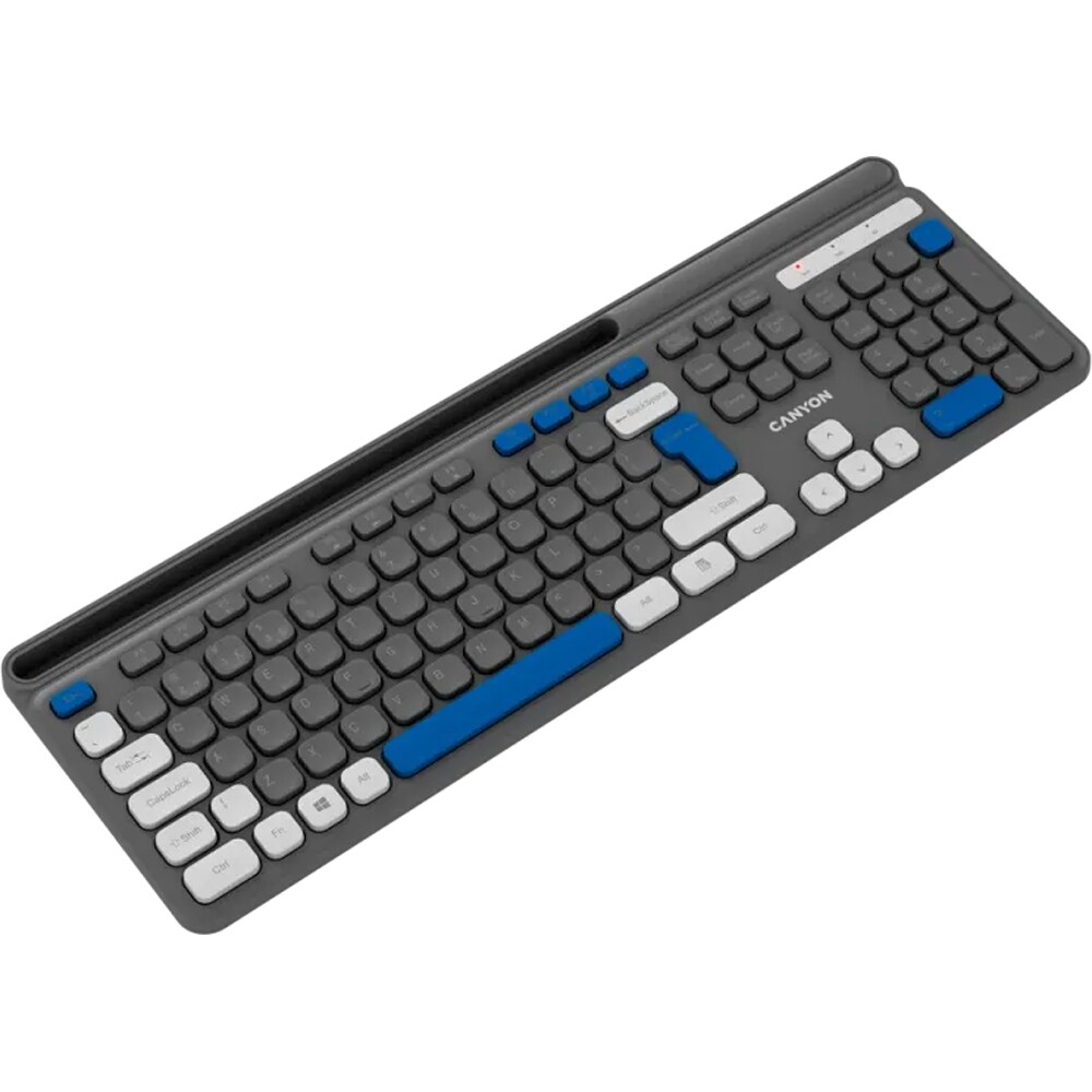 Tastatura Wireless CANYON HKB-W03, USB, Layout US, gri