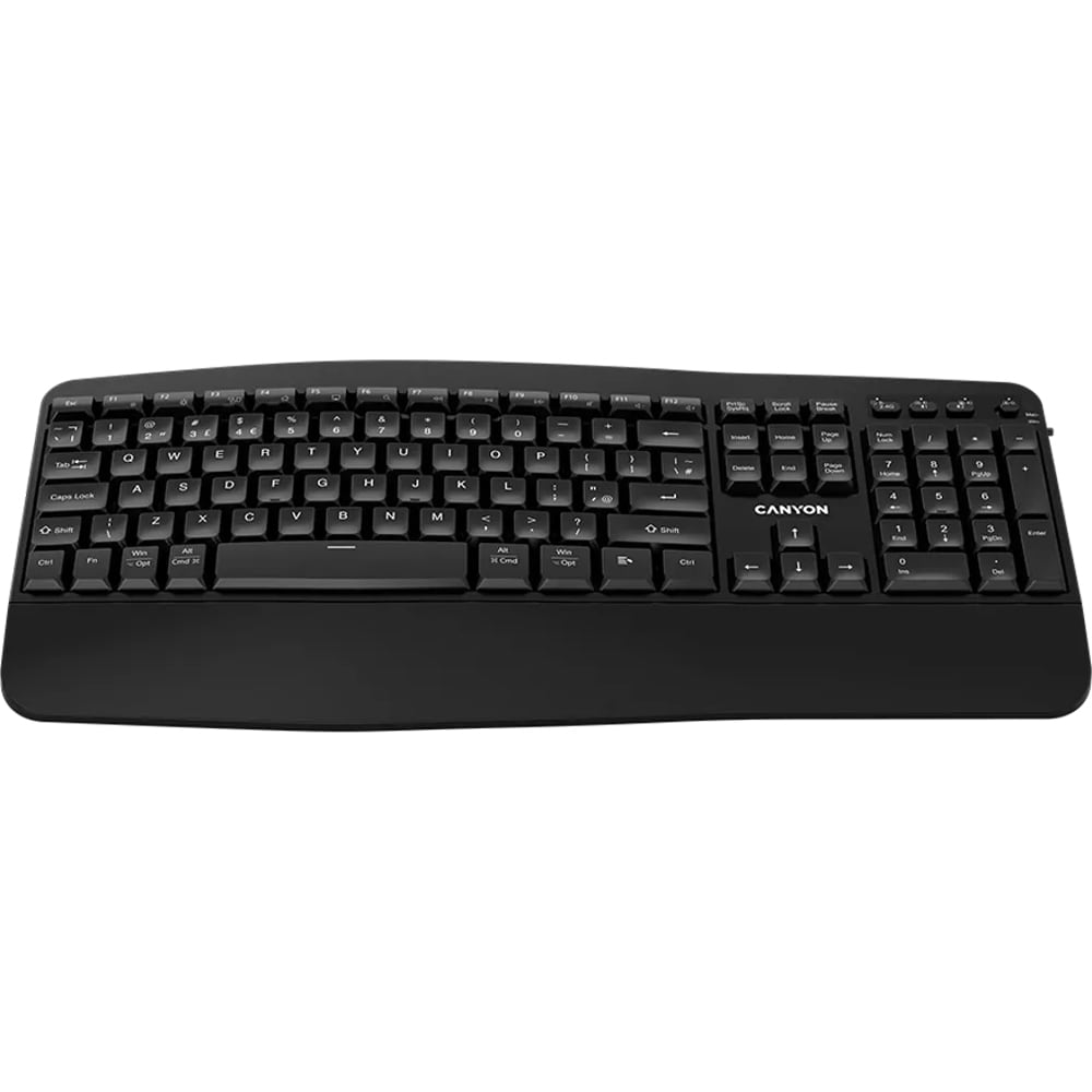 Tastatura Wireless CANYON HKB-W6, Bluetooth, Layout US, negru