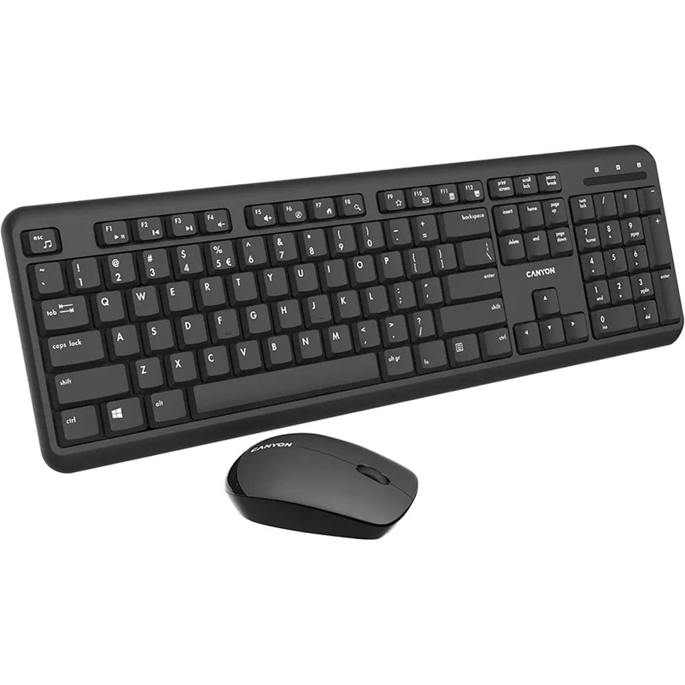 Kit tastatura si mouse wireless CANYON OnSet 2W, USB, negru