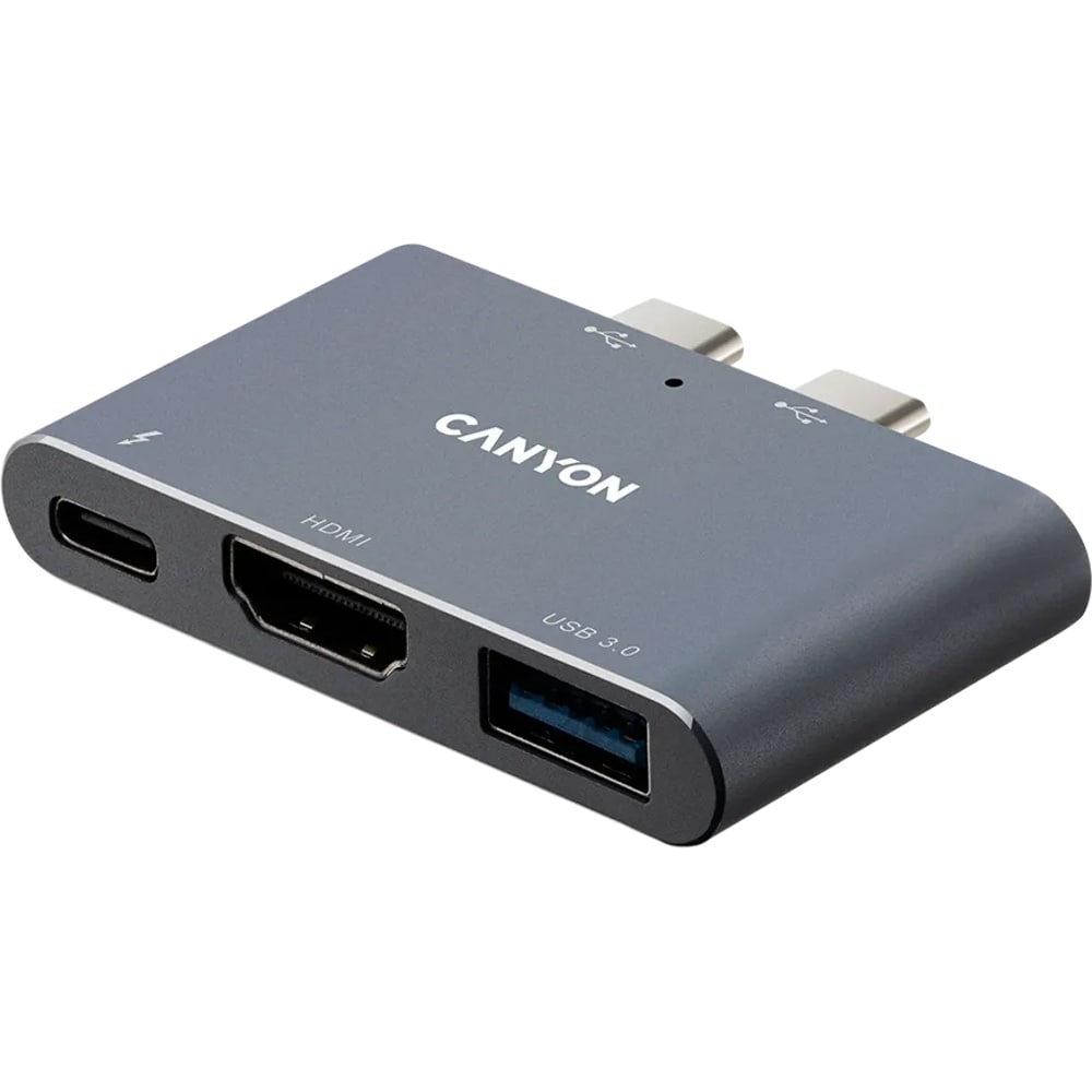 Hub USB CANYON DS-1, Thunderbolt, USB 3.0, HDMI, gri