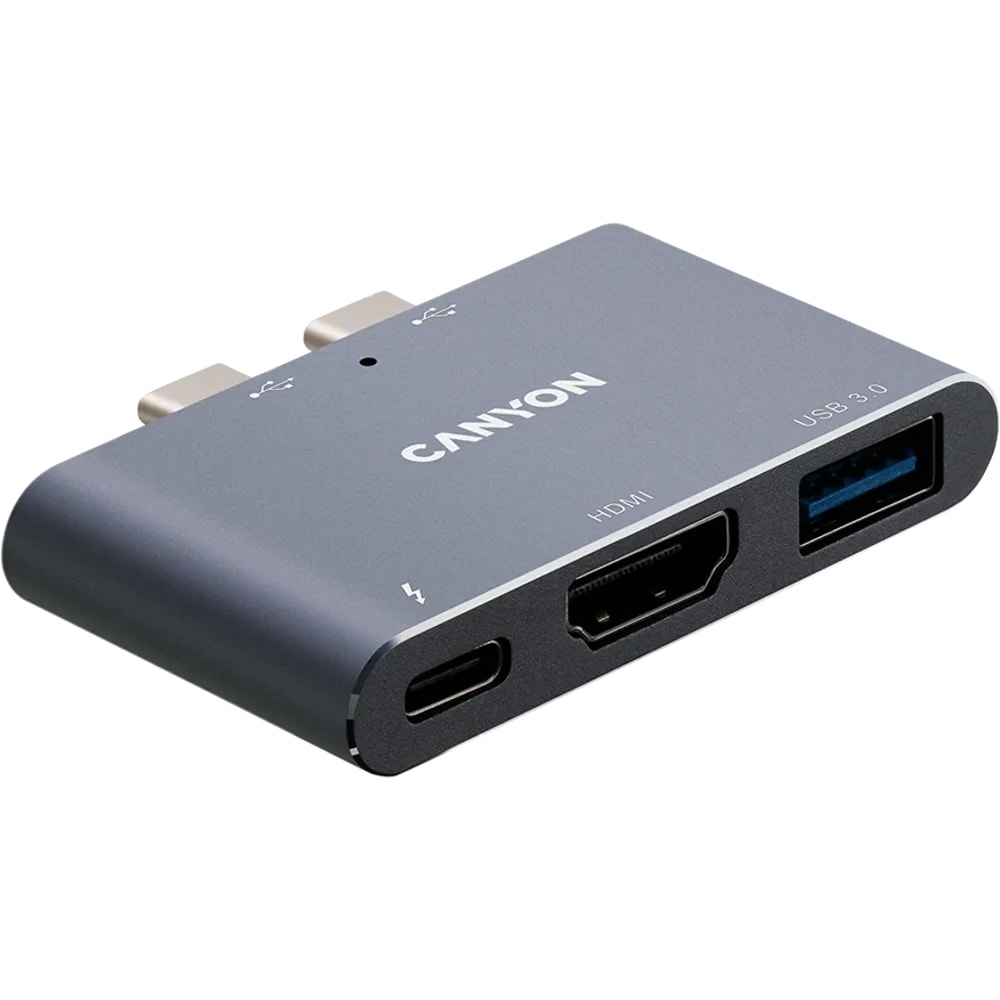 Hub USB CANYON DS-1, Thunderbolt, USB 3.0, HDMI, gri