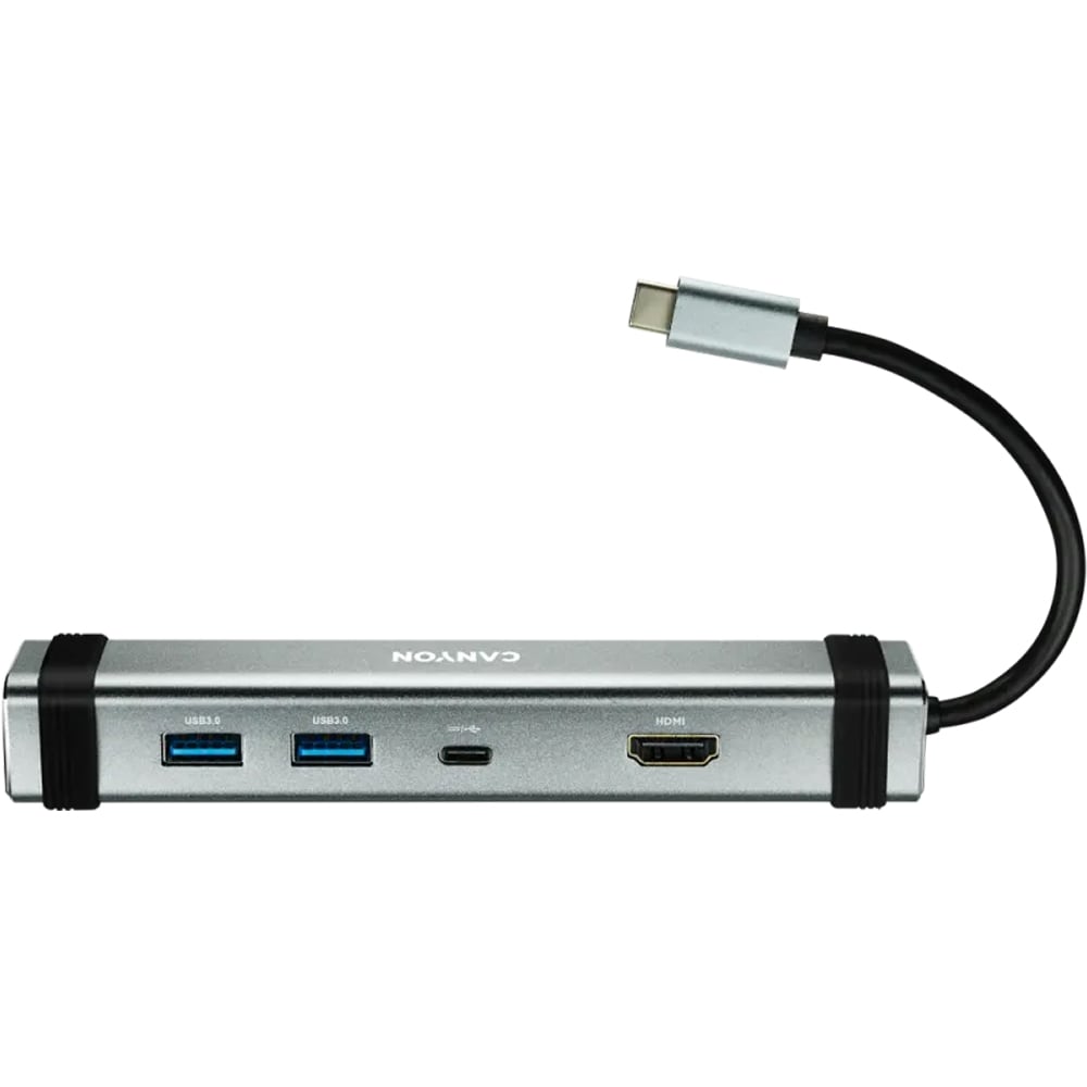 Hub USB CANYON DS-3, USB-C, HDMI, USB 3.0, gri