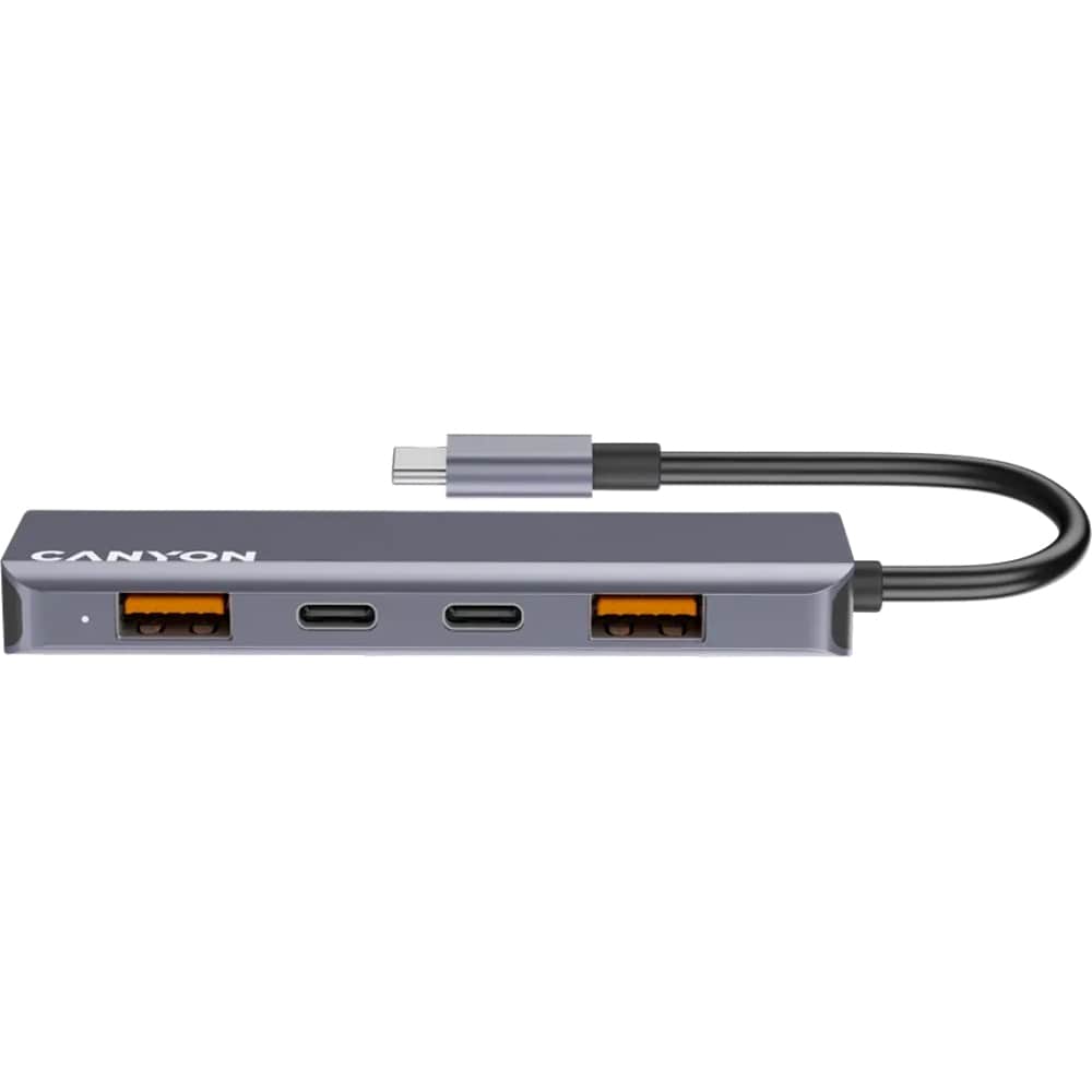 Hub USB CANYON DS-18, USB-C, USB 3.2, gri