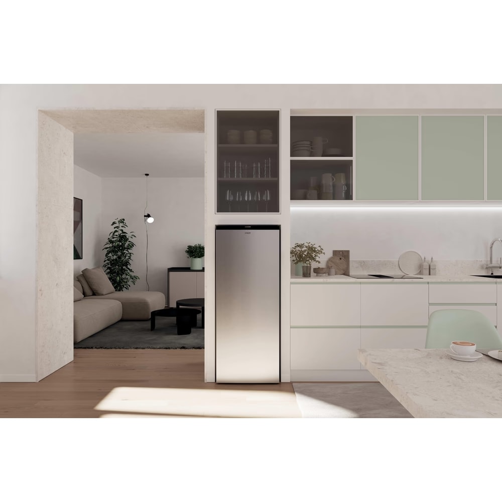 Congelator CANDY CNUQ2L513EX, Low Frost, 169 l, H 138 cm, Clasa E, argintiu
