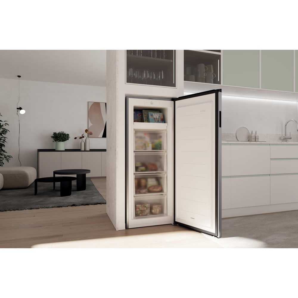 Congelator CANDY CNUQ2L513EX, Low Frost, 169 l, H 138 cm, Clasa E, argintiu